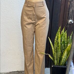Zara Tan Pinstripe Women's Pants